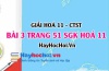 Giải bài 3 trang 51 Hoá 11 SGK Chân trời sáng tạo
